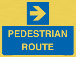 PEDESTRIAN ROUTE - right arrow
